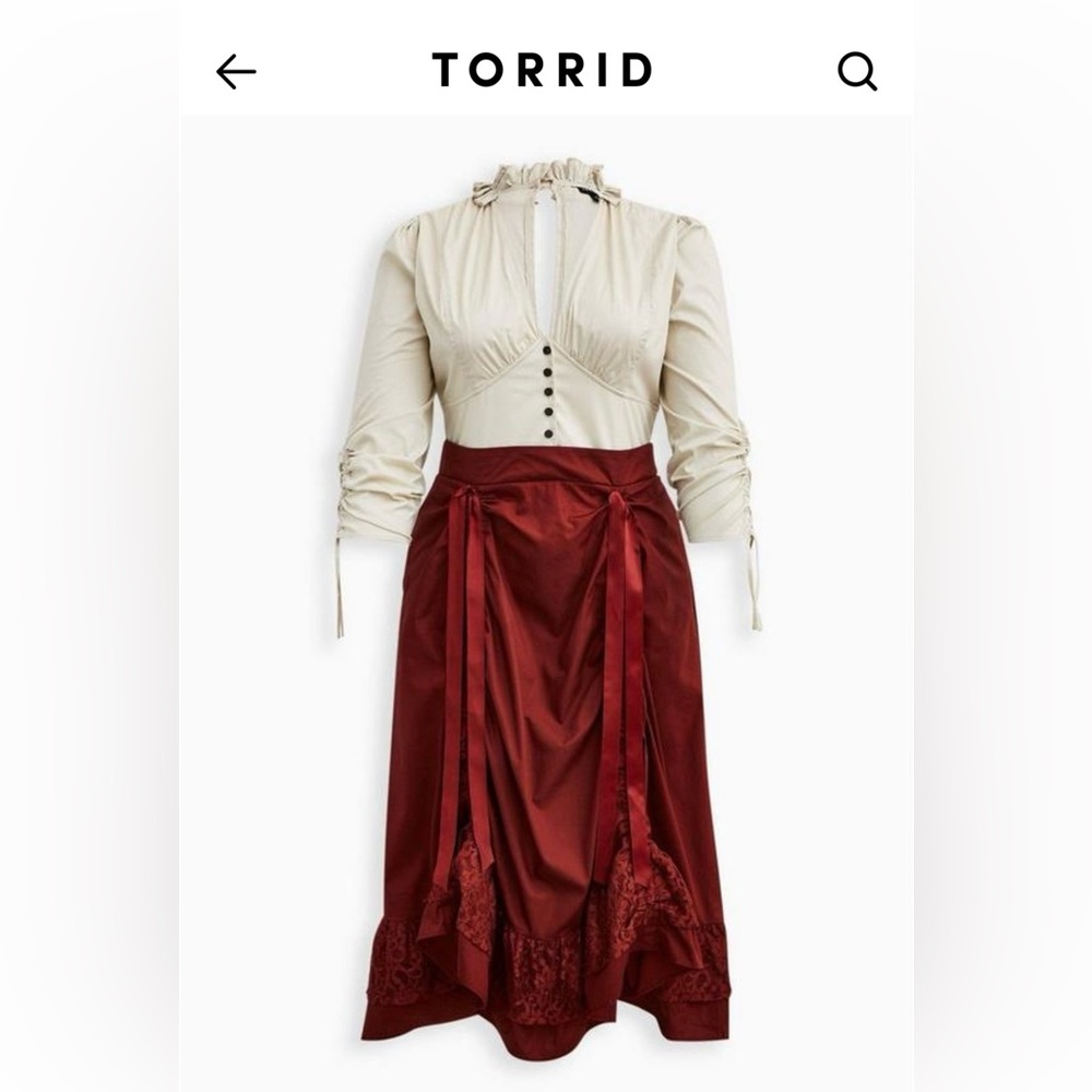 Saloon Girl or Steampunk Girl Halloween Costume (Torrid currently asking $70!)